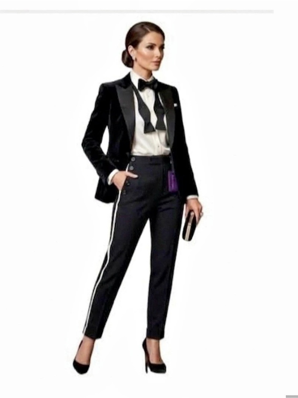 Ralph Lauren Collection Purple  Label tuxedo-inspired jogger pants Size 6. NWT.